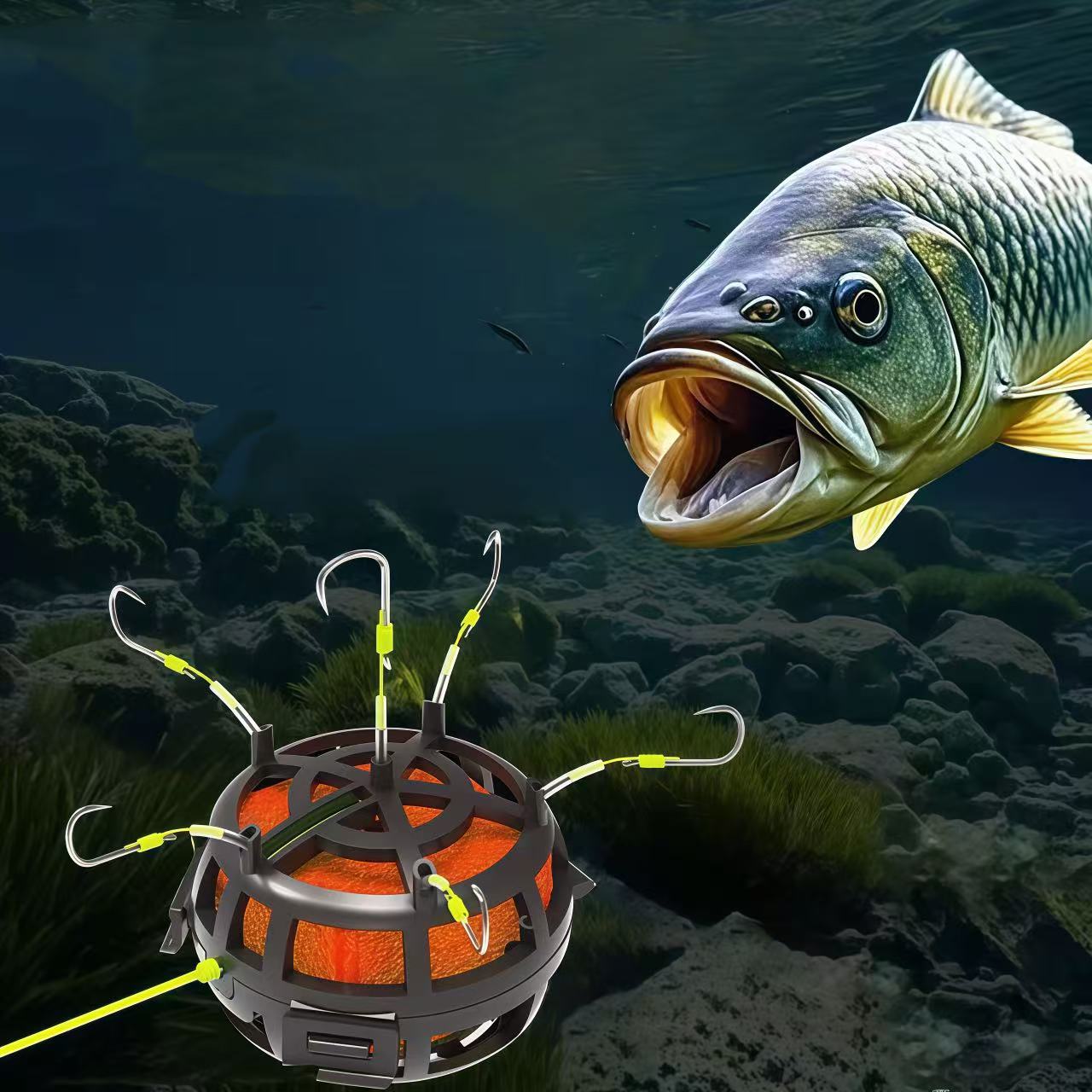 Wok Carbon Steel - Hameçon de pêche à lancer, kit