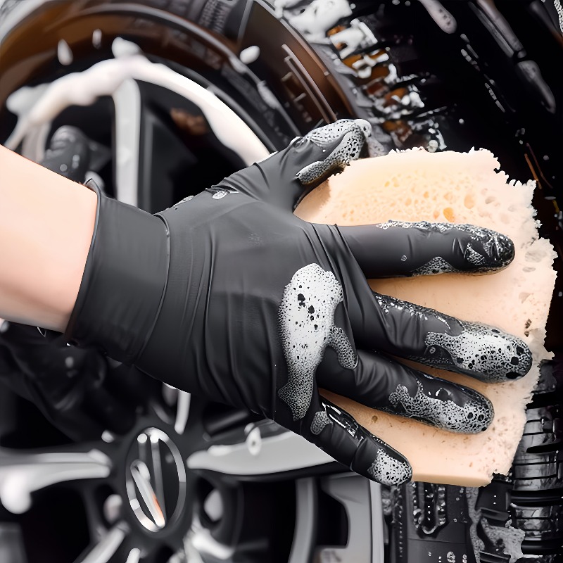 Home Cooking Work - Gants jetables noirs en Nitrile pour
