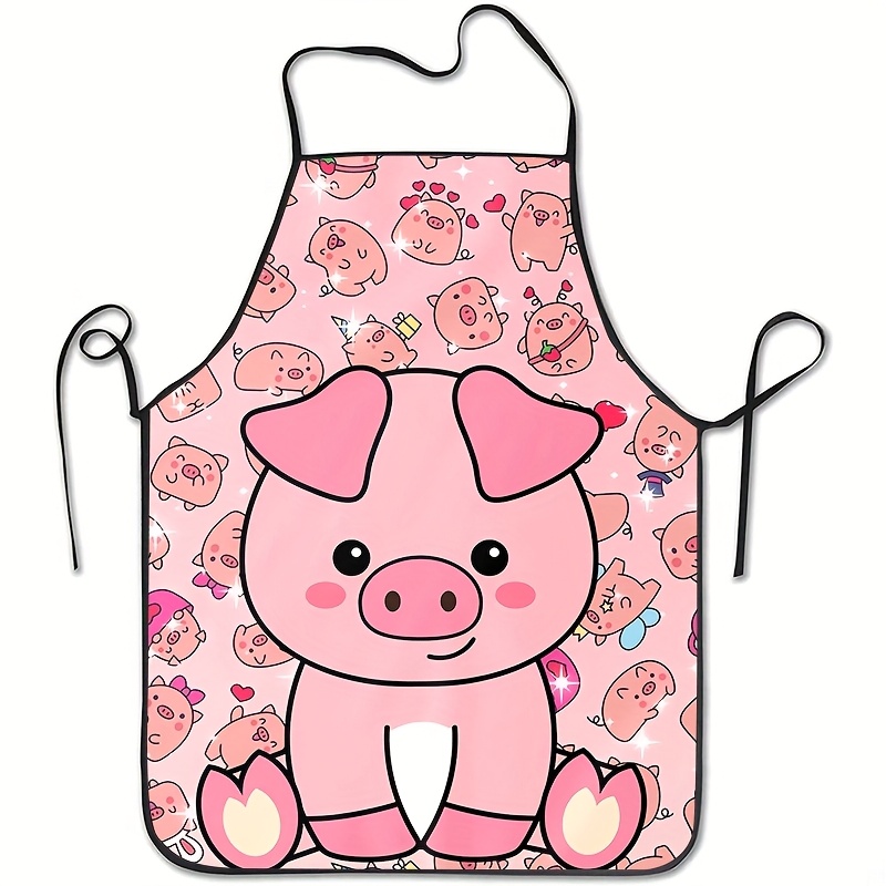 Mom'S Home Cooking - Tablier cochon rose mignon, bavoir de