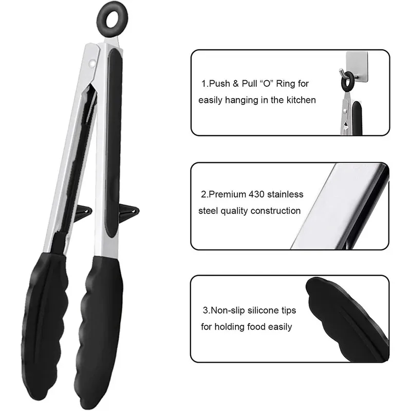 Lot de 3 pinces de cuisine en  - Home Cooking Utensil Set avis et prix